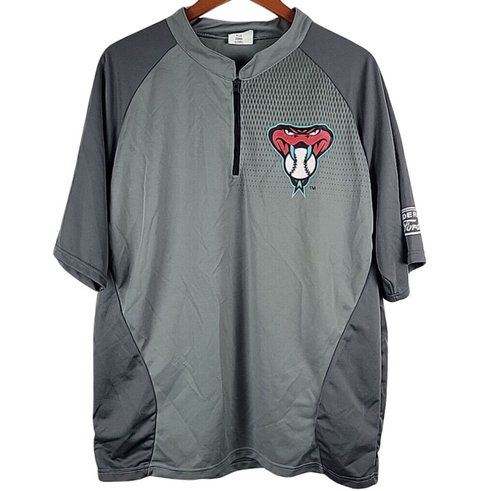 Arizona Diamondbacks Jersey Mens XL Gray 1/4 Zip Popover Pullover Shirt SGA